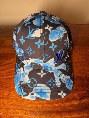 Black and Blue Floral Cap. No Brand. New never worn.
